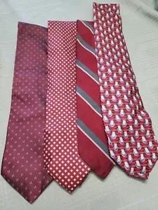 4 Vintage Neck Ties 3 In Wide - Picture 1 of 4