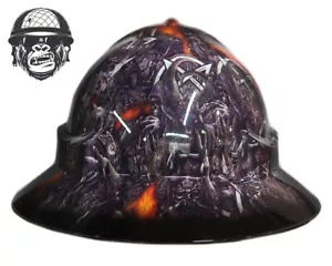 Custom Hydrographic Safety Hard Hat SATAN OF HELL PRO CHOICE WIDE BRIM - Picture 1 of 4