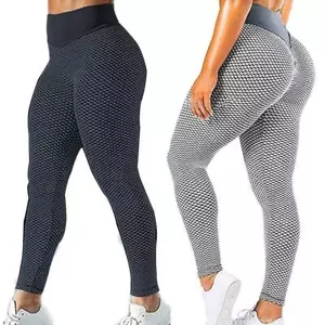 Women's Ruched Butt Lifting High Waist Yoga Pants Tummy Control Stretchy Workout - Picture 1 of 23