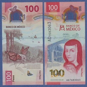 Mexico 100 Pesos 2020 UNC Polymer - IBNS Note of the Year 2020 - Picture 1 of 3