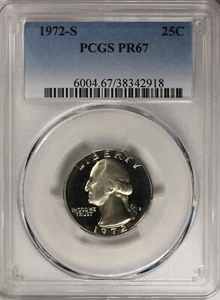 S 25C Washington Quarter 1972 - graduación profesional PR67 - Imagen 1 de 4