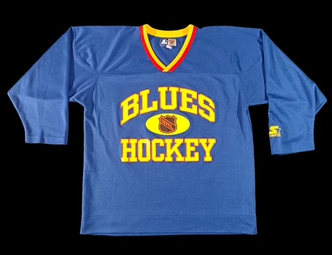 Vintage Starter St Louis Blues Hockey Jersey Men’s Medium 90s Throwback Blue Cover