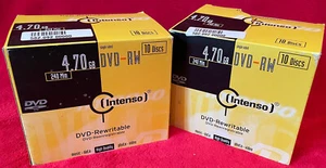 20x Intenso 4,70 GB Dvd-Rw 240min Dvd-Rewritable Boxed - Picture 1 of 8