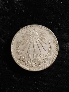 1923 M Mexico Silver Peso AU T310 - Picture 1 of 2
