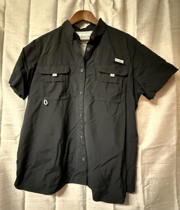 Columbia PFG Shirt Mens 2XL Black Omni-Shade Bahama II Fishing Outdoor Vented - Picture 1 of 8