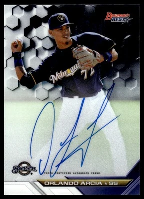 Autógrafos Bowman's Best of 2016 Orlando Arcia Auto Milwaukee Brewers 2016 Foto 1 de 2