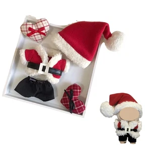 Weihnachtsmann Outfit für Labubu Weihnachtskostüm Plüsch Urlaub Puppenkleidung - Bild 1 von 6