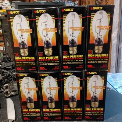 Eight (8) 100W High Pressure Sodium Lamp Bulbs S54 Ballast Mogul Base S1931 ED23 - Image 1 of 4