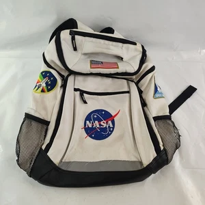 Rare NASA Backpack White And Black Spencer's Exclusive Htf Space Meatball Patch - Picture 1 of 16