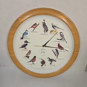 Reloj analógico National Audubon Society vintage años 90 observador de aves cantoras probado - Imagen 1 de 8
