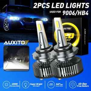 AUXITO 9006 LED Bulbs Headlight Conversion Kit Low Beam 6500K Xenon White CANBUS - Picture 1 of 11