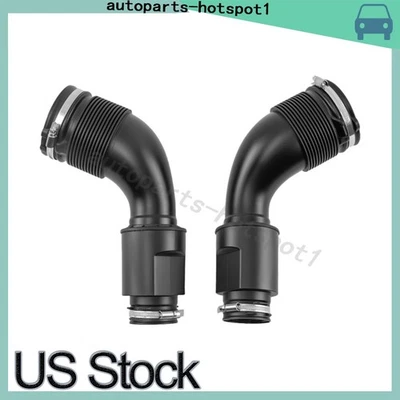 Par de tubos de manguera de admisión de aire del motor trasero izquierdo y derecho para Audi A8 D4 S8 4H 4,0 L Foto 1 de 4