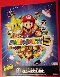 Seltenes Nintendo GameCube Mario Party 5 Poster 22x28", nie benutzt - Bild 1 von 3