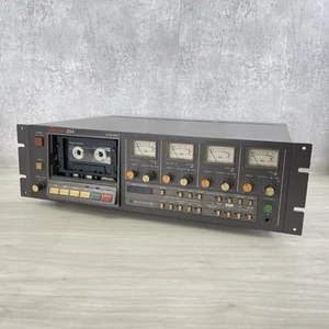 JUNK TASCAM SYNCASET 234 Black Powers On Tested Cassette Deck Japan JP F/S - Picture 1 of 10