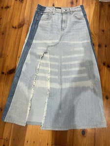 cynthia rowley X Midheaven Denim Maxi Skirt Size 30 W - Picture 1 of 10