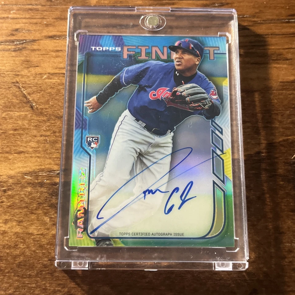 2014 Topps Finest Jose Ramirez Refractor Rookie Auto - Image 1 of 2