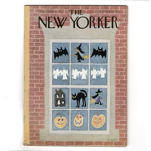 New Yorker Magazine Halloween Oct 1979 Charles E Martin Cover Complete Issue - Picture 1 of 8