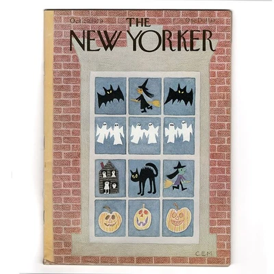 New Yorker Magazine Halloween Oct 1979 Charles E Martin Cover Complete Issue - Image 1 of 4