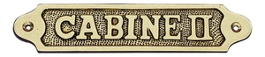 Placa De Puerta CABINE II Herrajes De Puerta De Latón 18,5 X 3,5 Cm Sea-Club - Imagen 1 de 1
