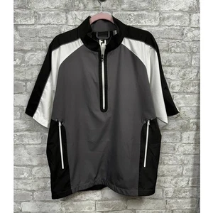 FootJoy Golf Pullover Windbreaker Short Sleeve Half Zip Lightweight Mens M - Picture 1 of 8