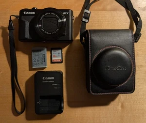 Canon G7X Mark II Set: Kamera, Akku, 16 GB SD-Card, Fototasche (Zubehörpaket) - Bild 1 von 13