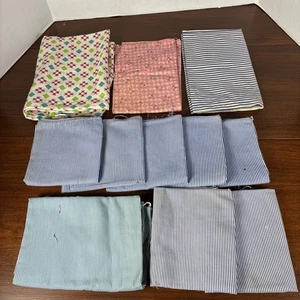 Vintage FEEDSACK Lot of 11 Assorted Sizes - Picture 1 of 24