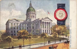 Postcard The Georgia State Capitol Atlanta Georgia GA Oilette Raphael Tuck 1939 - Picture 1 of 2