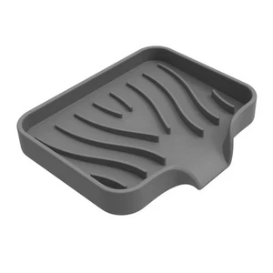 1 Pack Silicone Soap Dish with Drain, Kitchen Sink Sponge Holder, Self Draini... - Picture 1 of 5