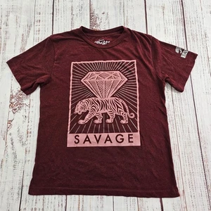 Savage Tiger Diamnond 88 Brand Red Short Sleeve T-Shirt Youth L(14) - Picture 1 of 7
