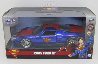 Superman 2005 Ford GT Jada Toys Hollywood Rides DC Comics 1:32 Diecast Car NEW - Image 1 of 3