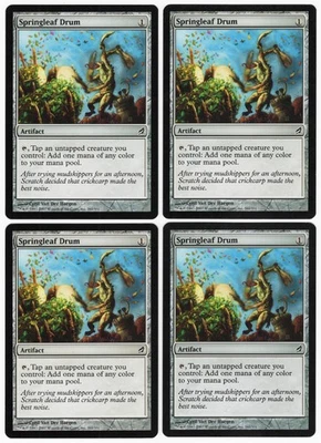 Springleaf Drum x4 4x 2007 Lorwyn PLAYSET Colorless Common Artifact MTG NM AZ1 - Image 1 of 2