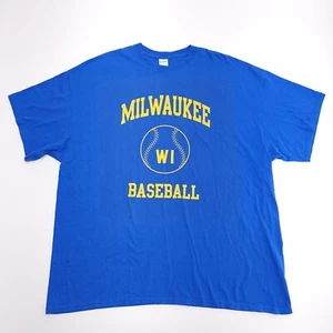 Milwaukee Baseball Classic T-Shirt Mens 2XL Royal Blue WI Gildan Ultra Cotton - Picture 1 of 7