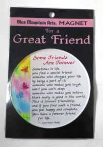 Q1 alcuni amici sono per sempre Blu arte della montagna magnete frigorifero grande amico - Foto 1 di 3