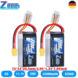 2x Zeee Short 3S Lipo Akku XT60 2200mAh 11.1V 50C Softcase for RC Auto Truck UAV - Bild 1 von 8
