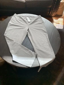 NWT Eileen Fisher Silver Washable Stretch Crepe Slim Ankle Pants W/Yoke Size XL - Picture 1 of 7