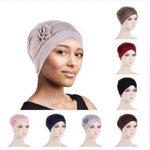Scarf Cap Women Hijab Cancer Chemo Beanies Cap Headwrap Headwear Turban Hats - Picture 1 of 12