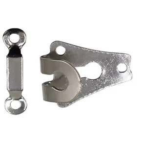 5 Set Hosenhaken mit Steg Verschluss Klammer Knopf Rockhaken Ösen silber - Bild 1 von 4