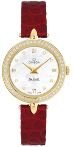 Omega De Ville Prestige 42458276055001 Dewdrop White MOP Dial Gold Damenuhr - Bild 1 von 3