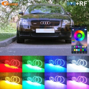 Para Audi TT MK1 8N Multicolor RGB LED Ojos de Ángel Kit Anillos Halo Bluetooth APP - Imagen 1 de 12