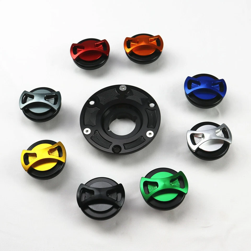 Cubierta de tapa de tanque de combustible de gasolina con pajarita CNC para Aprilia RSV1000 RS125 RS250 Tuono Shiver Foto 1 de 4