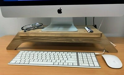 Computer Monitor Screen Riser Stand Monitor Display Desk Office Work TV (RIS)EM - Image 1 of 4