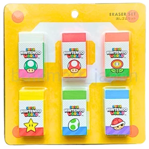 Universal Studios Japan Super Mario World Eraser Set Mushroom Kart Star Nintendo - Bild 1 von 2