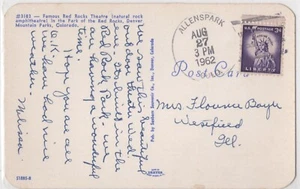 Allenspark Colorado CO 1962 Boulder County 4 barras cubierta de historia postal - Imagen 1 de 2