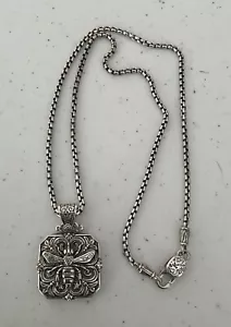 FANTASTIC KONSTANTINO STERLING SILVER BEE NECTAR LOCKET PENDANT+20IN CHAIN! - Picture 1 of 16