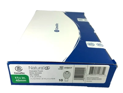 10 Convatec 416417 Natura Drainable Pouches 1-3/4" Flange Exp 26-30 - Image 1 of 2