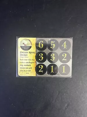 Pirates Wizkids CSG Pocketmodel ENGLISH ROYAL DECREE Unpunched Fire & Steel Card - Image 1 of 2