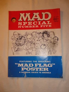 MAD Magazine - 1970 Special Number Five 5 - Mad Flag Poster Missing COMIC BOOK - Imagen 1 de 4