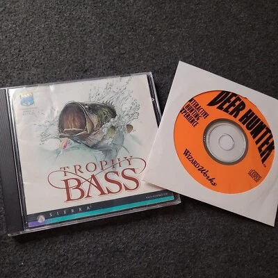 BASS Trophy and Deer Hunter 1 PC Games CD-Rom Windows Mac Guns Animals Fishing - Image 1 of 4