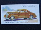 PONTIAC DE LUXE EIGHT SPORTS COUPE Motor Cars 2nd Series by John Player 1937