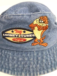 Warner Bros Looney Tunes TAZ Embroidered Bucket Cap Hat Vintage Rare 1999 - Picture 1 of 7